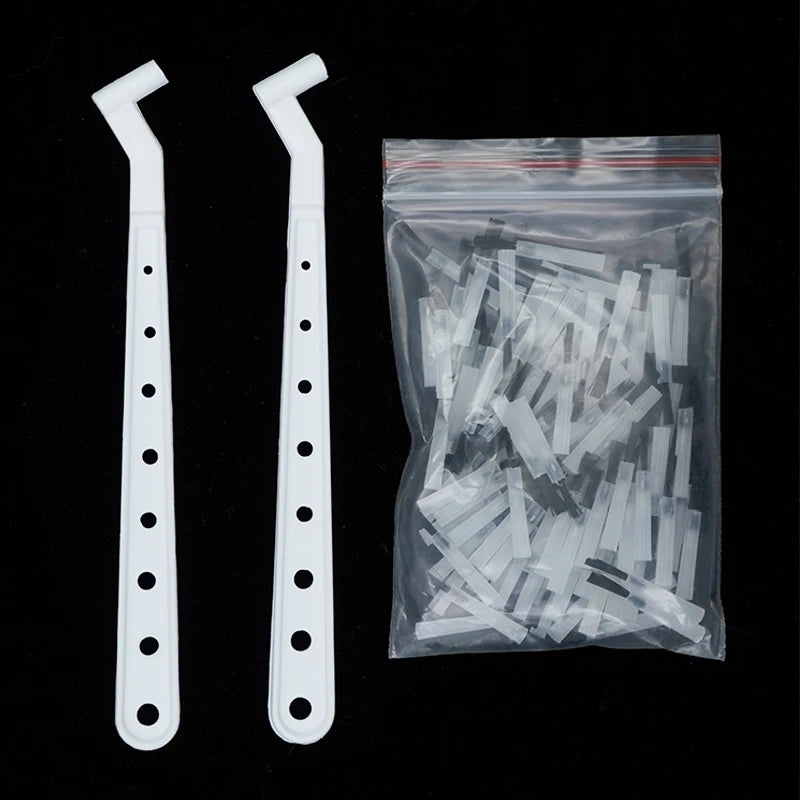 100Pcs/Pack Dental Composite Brushes Tips Replaceable Applicators Handles Sticks With Handle Dentist Lab Medicine Wipping Tools