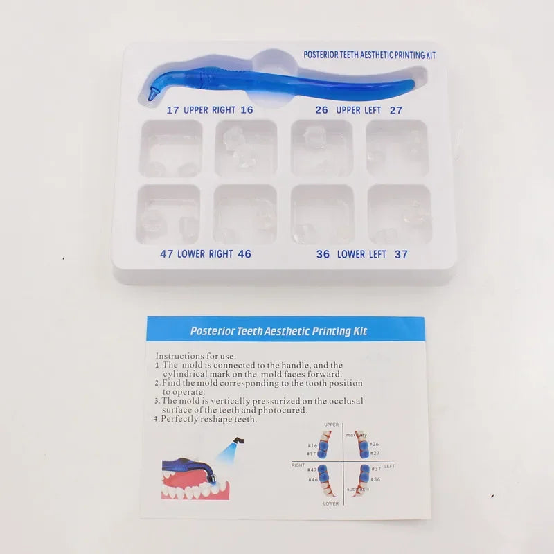 Dental Posterior Teeth Aesthetic Printing Mould Kit For Light Cure Composite Restoration Filling Tools