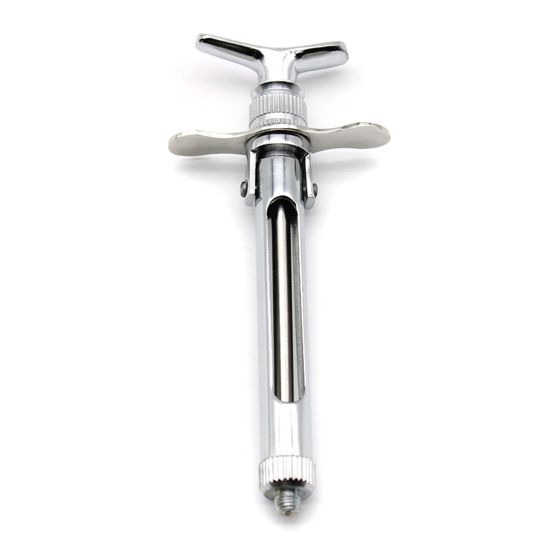 1Pc Dental Gun Syringe Stainless steel Quantitative Press Type Syringe Dental Surgical Instrument 1.8ml Dental Surgery Tool