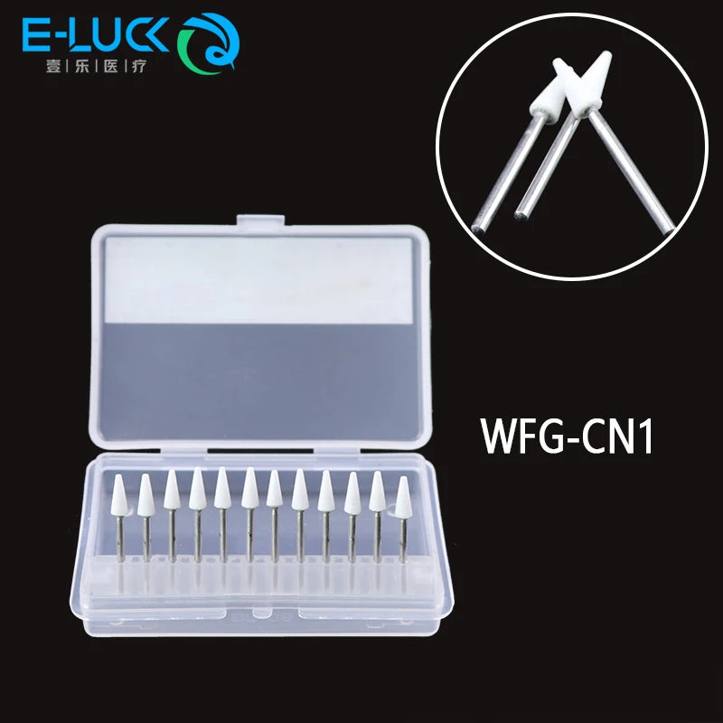 Dental Polishing White Stone Burs Cone/Flame/Round Shape Abrasion Bur Fit For High Speed Handpiece 1.6mm Dentistry Material