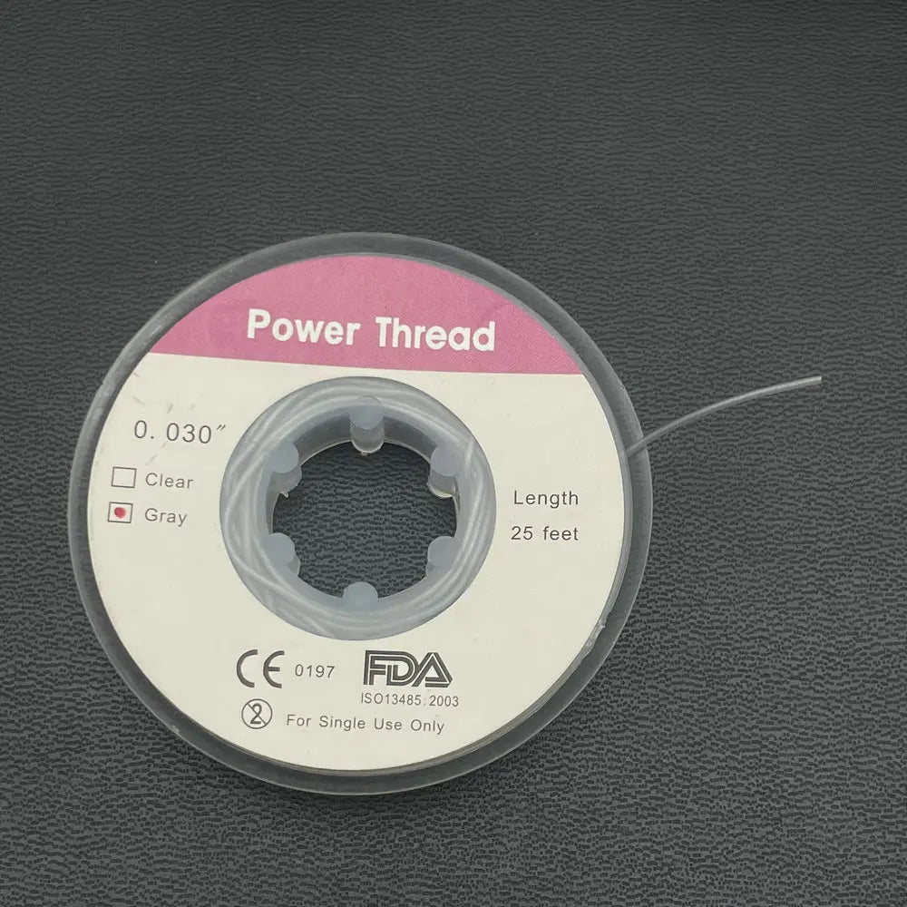 25feet/roll Dental Orthodontic Elastic Power Solid Thread Dental Power Thread 0.030 Dentist Tool