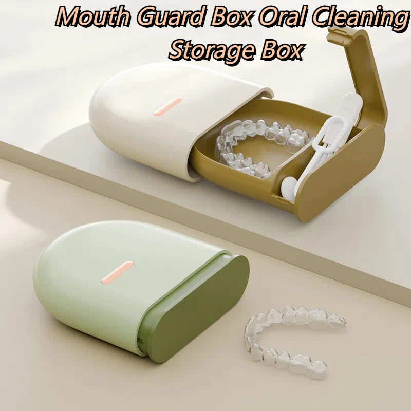 Retainer Case Portable Mouth Guard Box Oral Cleaning False Teeth Denture Storage Box Teeth Aligner Braces Box Orthod
