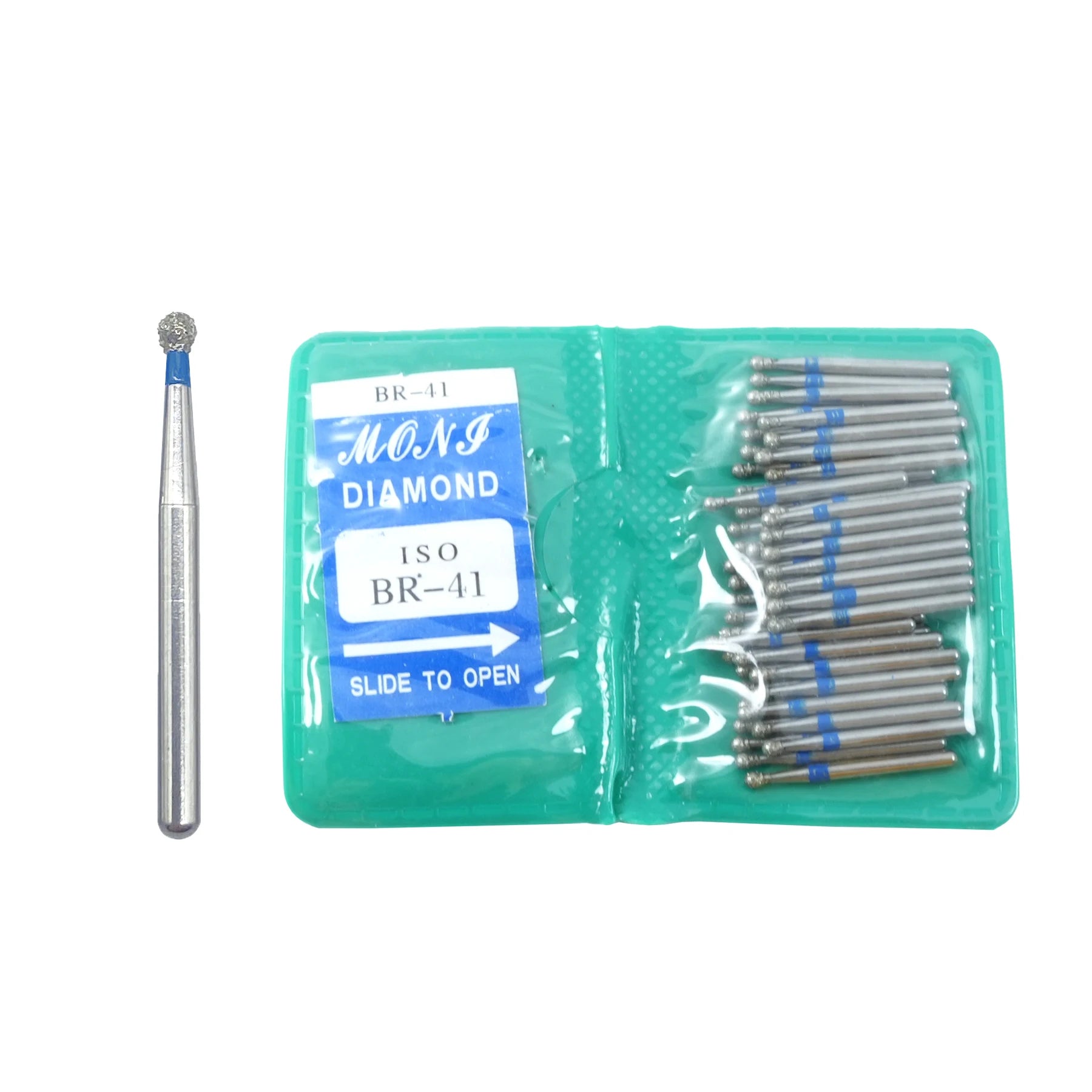 50Pcs/Bag Dental Diamond High Speed Burs for Polishing Smoothing 1.6MM High Quality Polishing Drill Dental Tools Odontología