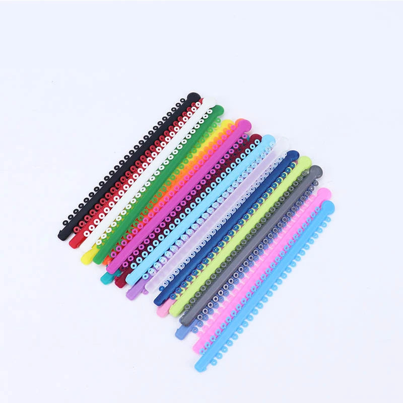 1000Ties/20 Sticks Dental Orthodontic Elastic Ligature Ties Mix Colors Bands for Brackets Braces Orthodontics Treatment