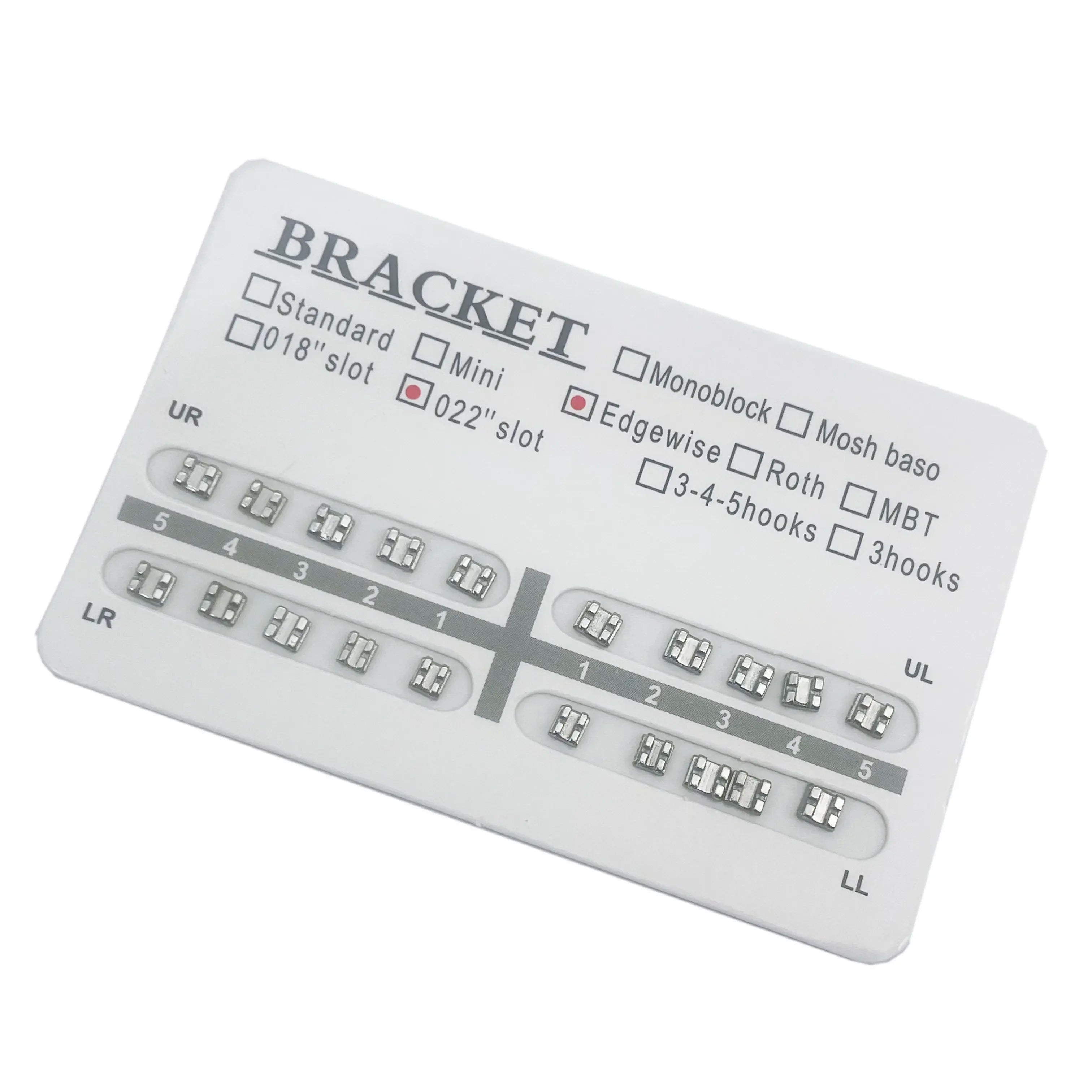 Dental Orthodontic Metal Braces Bracket Mini Roth/MBT/Edgewise 022 Hooks 345 Dental Bracket Dentist Product