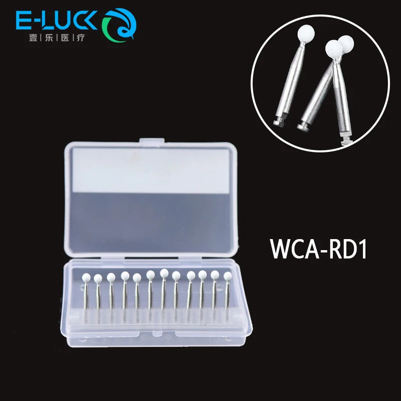 Dental Polishing White Stone Burs Cone/Flame/Round Shape Abrasion Bur Fit For High Speed Handpiece 1.6mm Dentistry Material