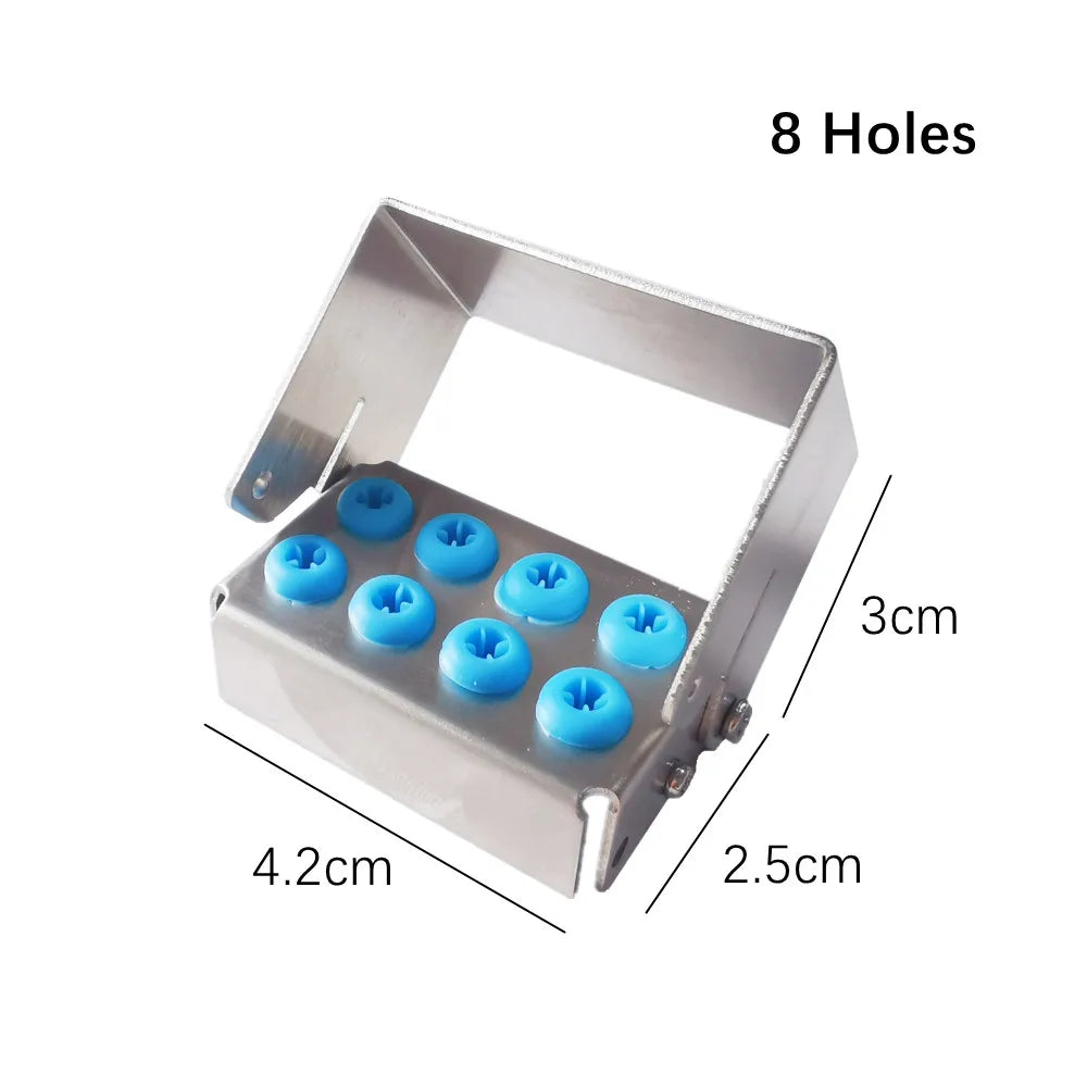 6/8/12/30 Holes Dental Scaler Tips Holder Implant Drills Organizer Bone Bur Block Box Disinfection Storage Case Stand Autoclave