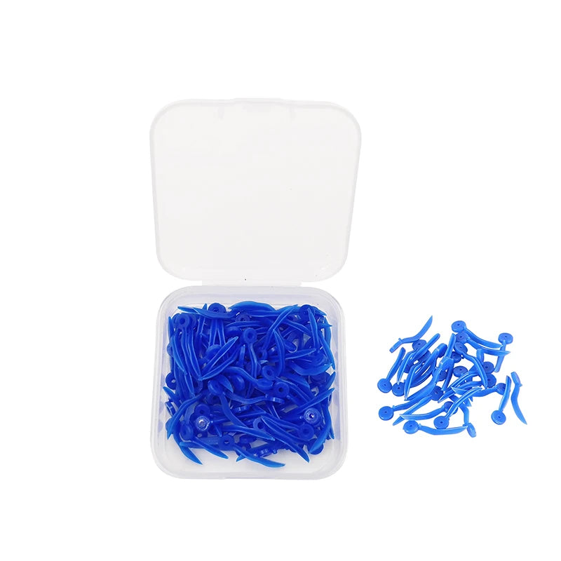 100Pcs/box Dental Disposable Tooth Gap Wedge with Hole All 4 Sizes Dental Wedges Medical Grade Plastic Dentistry Lab Tools