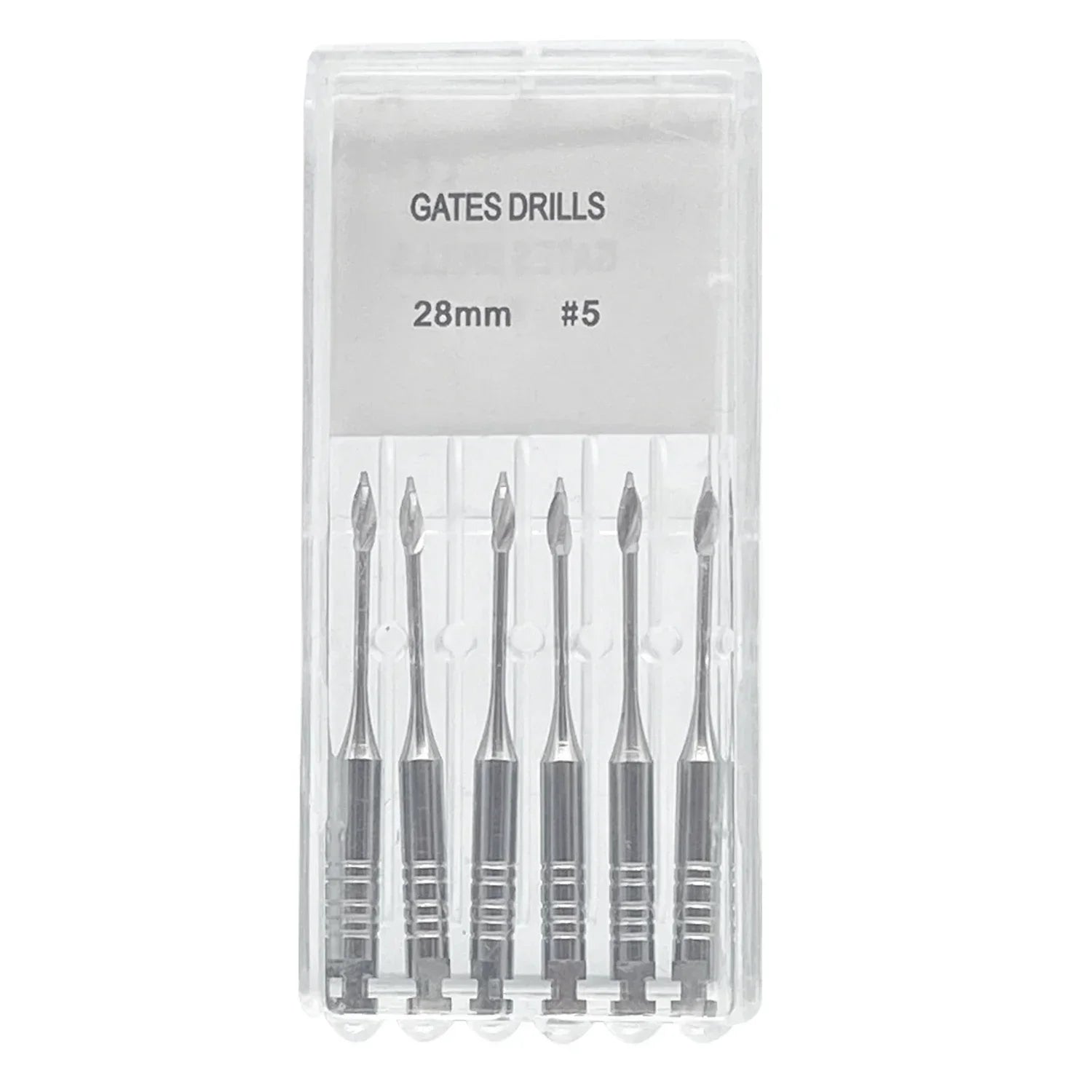 6Pcs/Pack Dental Endodontic Peeso Reamer Gates Drill Glidden Rotary 28mm 32mm Engine Use Stainless Steel Endo Files #1-6 Dentist