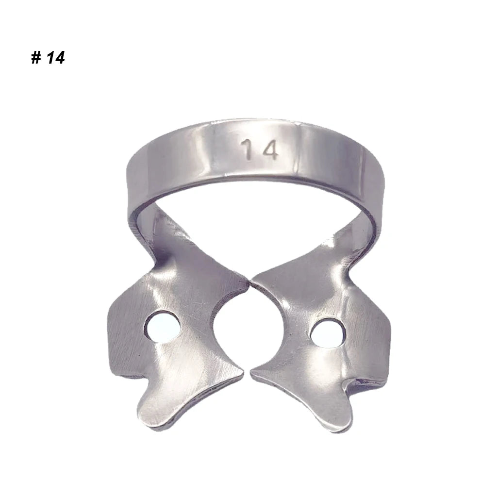 1Pc Dental Rubber Dam Clamps Endodontic Restorative Barrier Clips Stainless Steel Frame Holder for Molar Teeth Dentist Material