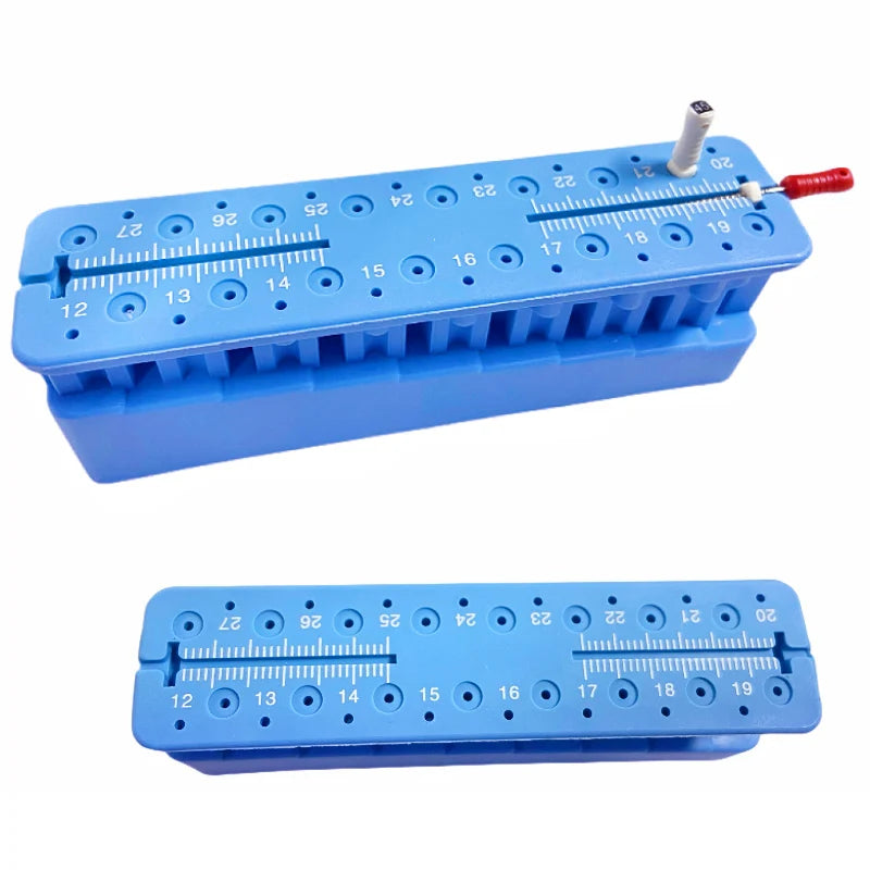 Dental Endo Files Measuring Block with Ruler Endodontic Instrument Autoclavable Block Dentist Instrument Holder Dental Tools