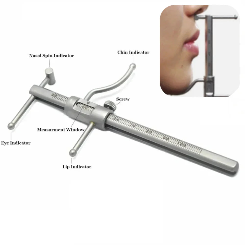 Stainless Steel Dental Orthodontic Caliper for Chin Implant Measurement  0-100mm Sliding Measuring Ruler