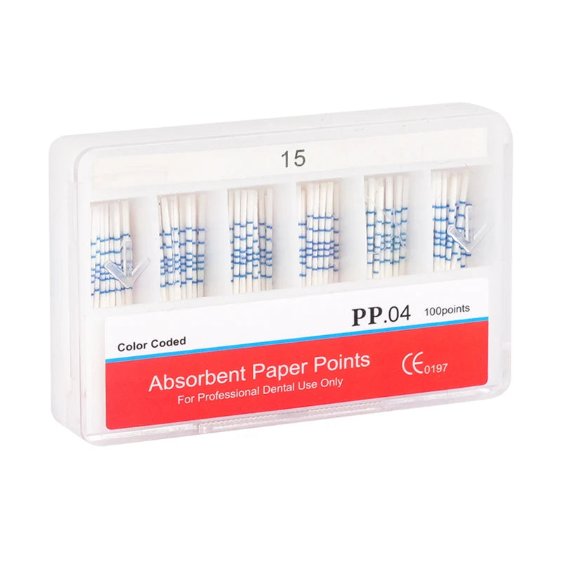 100PCS/box Dental Absorbent Paper Points  With Scale 15-40# Endodontics Absorbent Paper Cone Dental Clinics Consumables