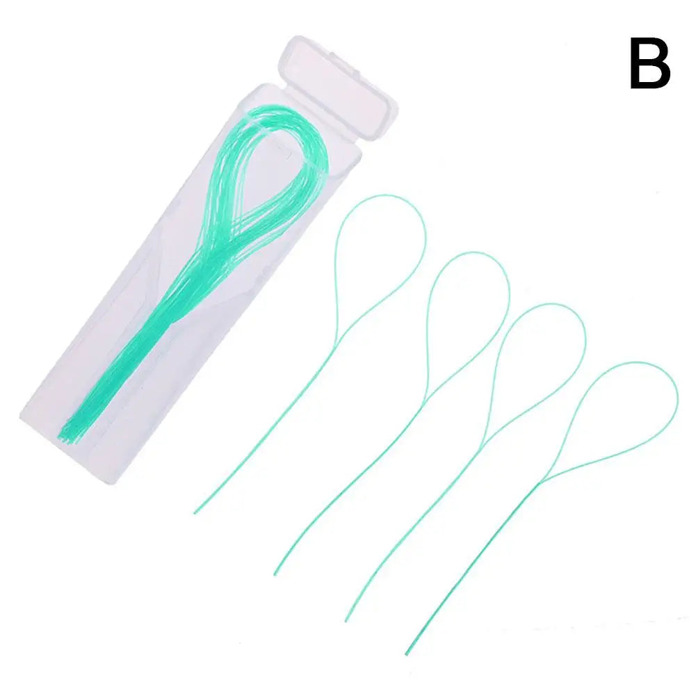 Dental Floss Threaders Needle Tooth Brackets Wire Holders Between Orthodontic Bridges Traction Braces Dentist Oral Cleaning Tool