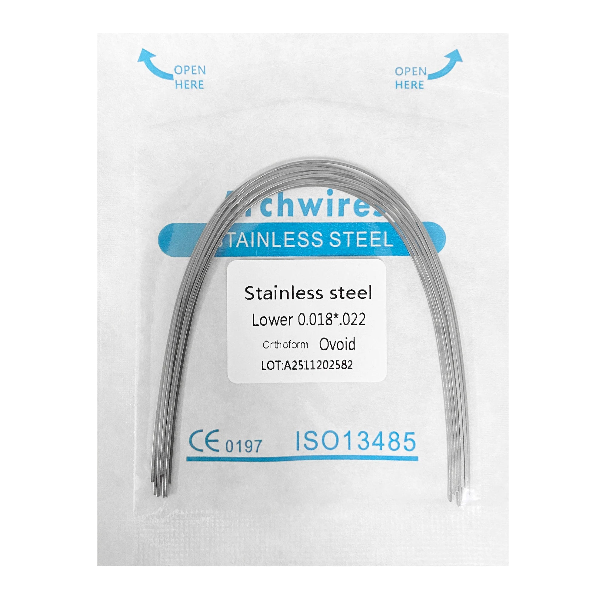 10pcs/bag Dental Orthodontic ArchWire Ti-Mo Alloy Archwire Natural Rect Upper Lower TMABeta Titanium Molybdenum Dentist Material
