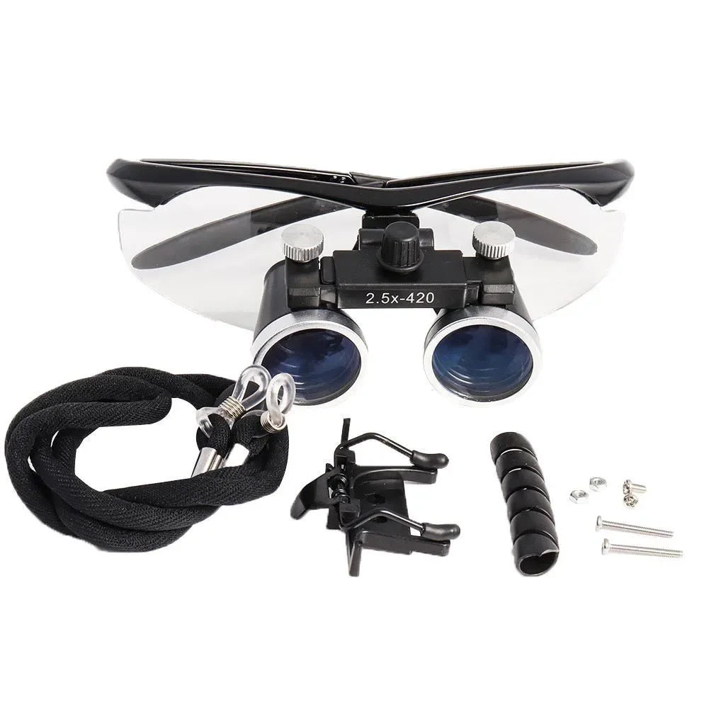 Dentistry head-mounted Dentistry Binocular 2.5X 3.5X optics glasses for oral cavity surgery fill light nursing material Tools