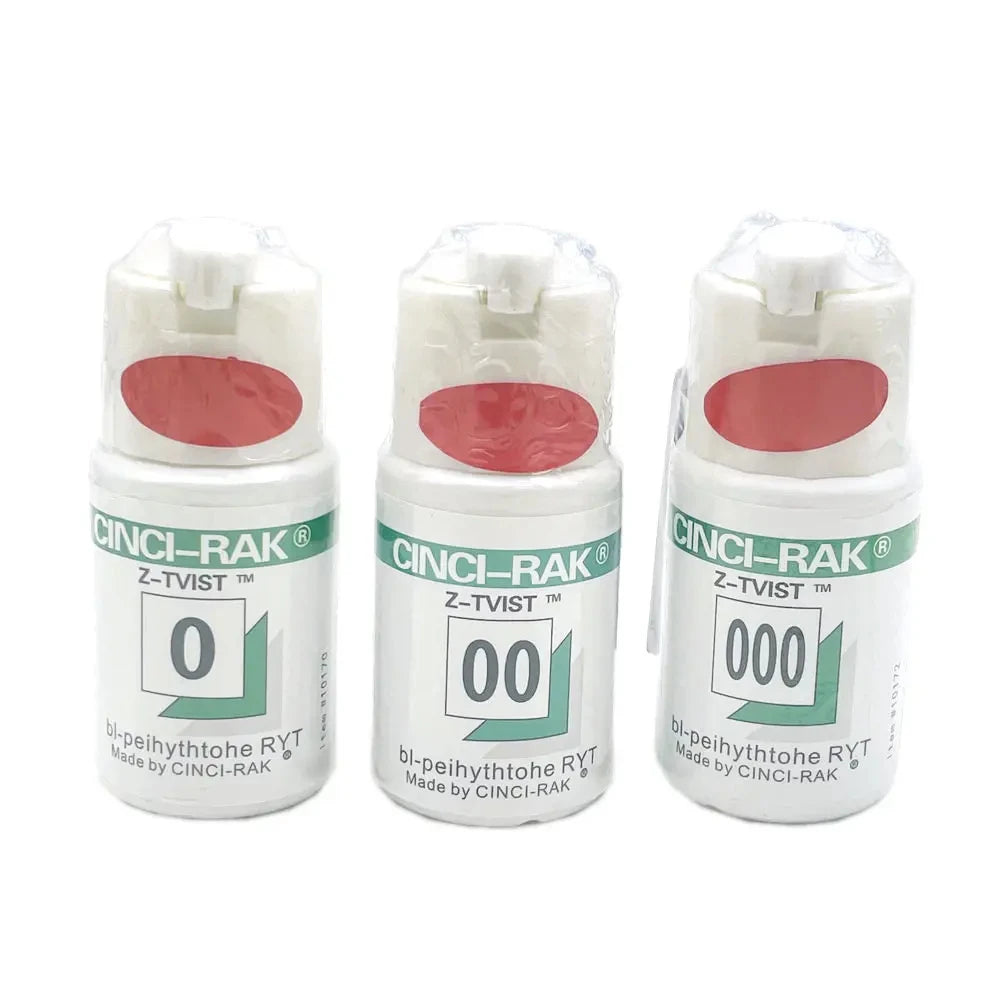 NIGF Dental Thread Disposable Gingival Retraction Cord Knitted Cotton Gum Line Dentist Material 1 Bottle Size 0# 00# 000#