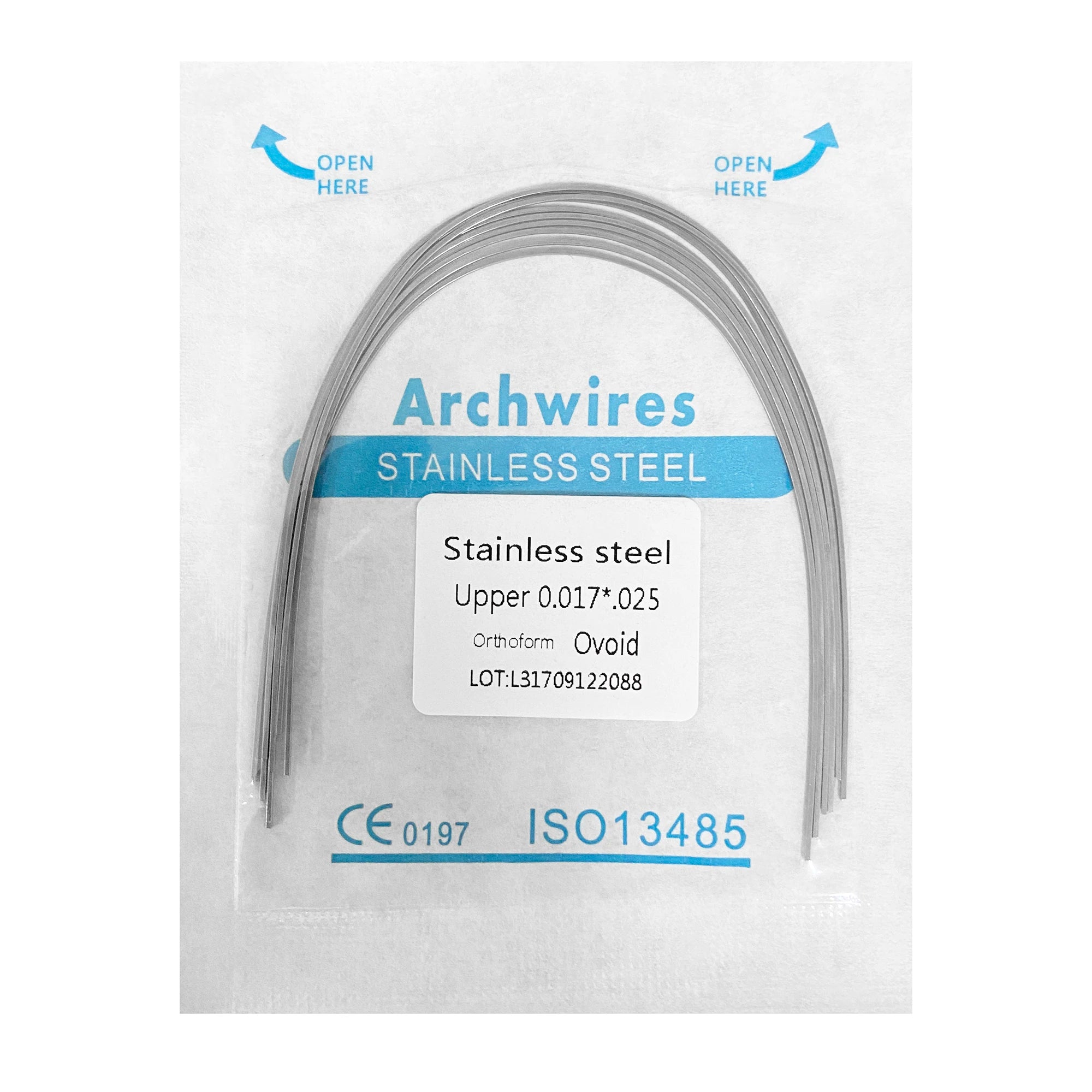 10pcs/bag Dental Orthodontic ArchWire Ti-Mo Alloy Archwire Natural Rect Upper Lower TMABeta Titanium Molybdenum Dentist Material