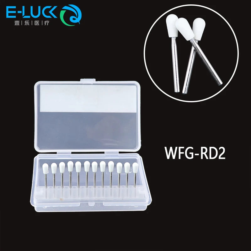 Dental Polishing White Stone Burs Cone/Flame/Round Shape Abrasion Bur Fit For High Speed Handpiece 1.6mm Dentistry Material
