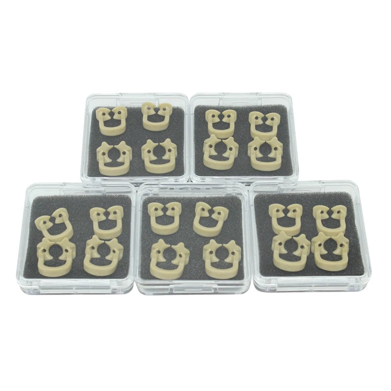 4Pcs/Box Dental Rubber Dam Clamps Barrier Clip Resin Material Dental Lab Dentist Tools Dentistry Supplies Small and Large