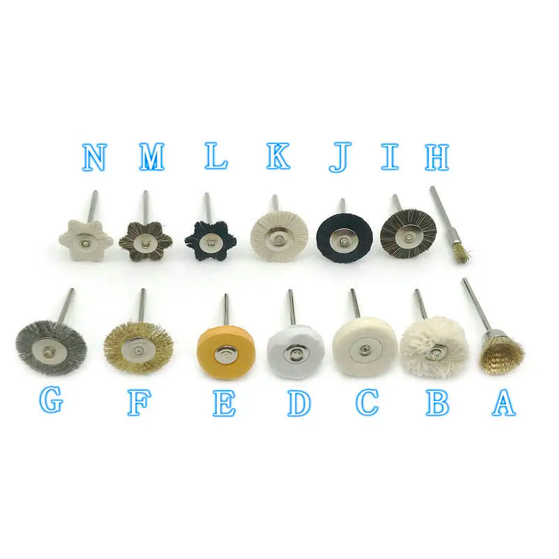 10Pc Dental Lab Polishing Brush Polishing Grinder Brush for Rotary Tools 2.35mm Dental Accessories