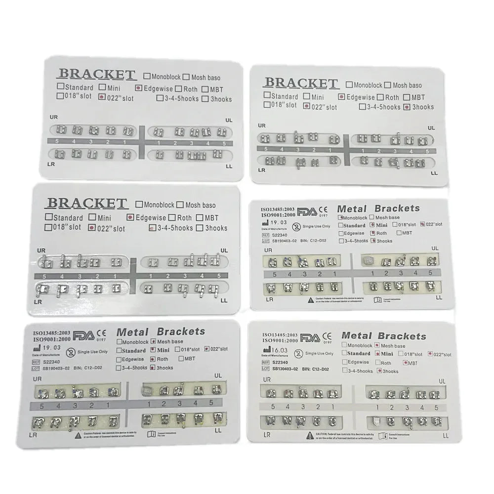 Dental Orthodontic Metal Braces Bracket Mini Roth/MBT/Edgewise 022 Hooks 345 Dental Bracket Dentist Product