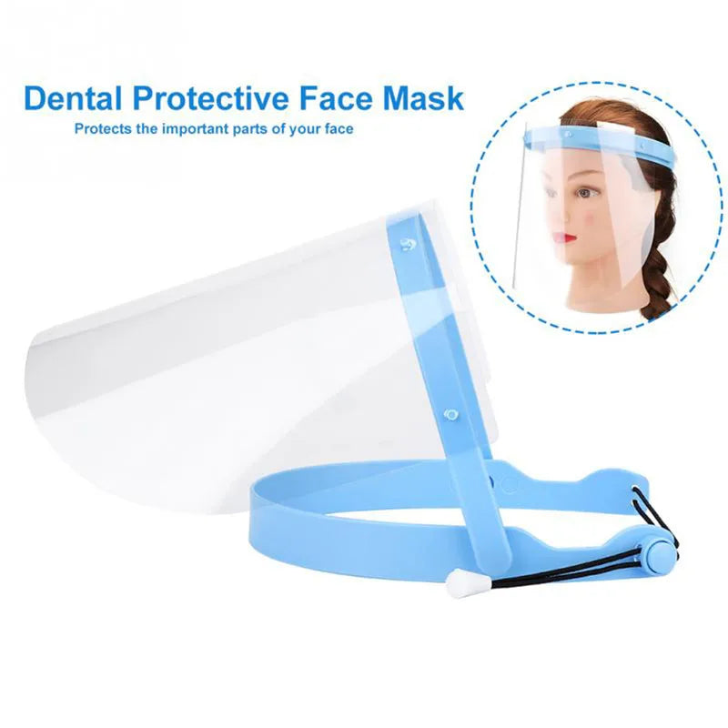 Dental Protective Face Dental Face Shield with 10pcs Detachable Face Shield Anti-Fog Dustproof Replacement Covers Dentist Tools