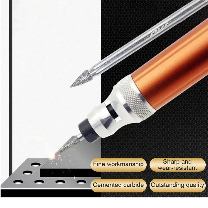 30pcs Diamond Grinding Polishing Burr Set – 2.35/3mm Shank, Fits Dremel & Rotary Tools, with Case