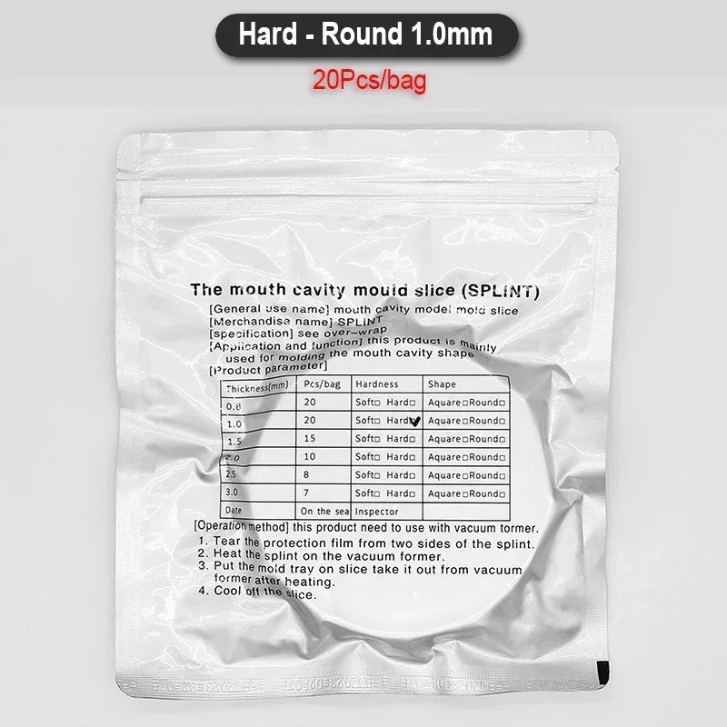 Dental Mouth Cavity Mould Slice Orthodontic Denture Model Mold Splint Soft/Hard Thermoforming Retainer Vacuum Forming Film Sheet