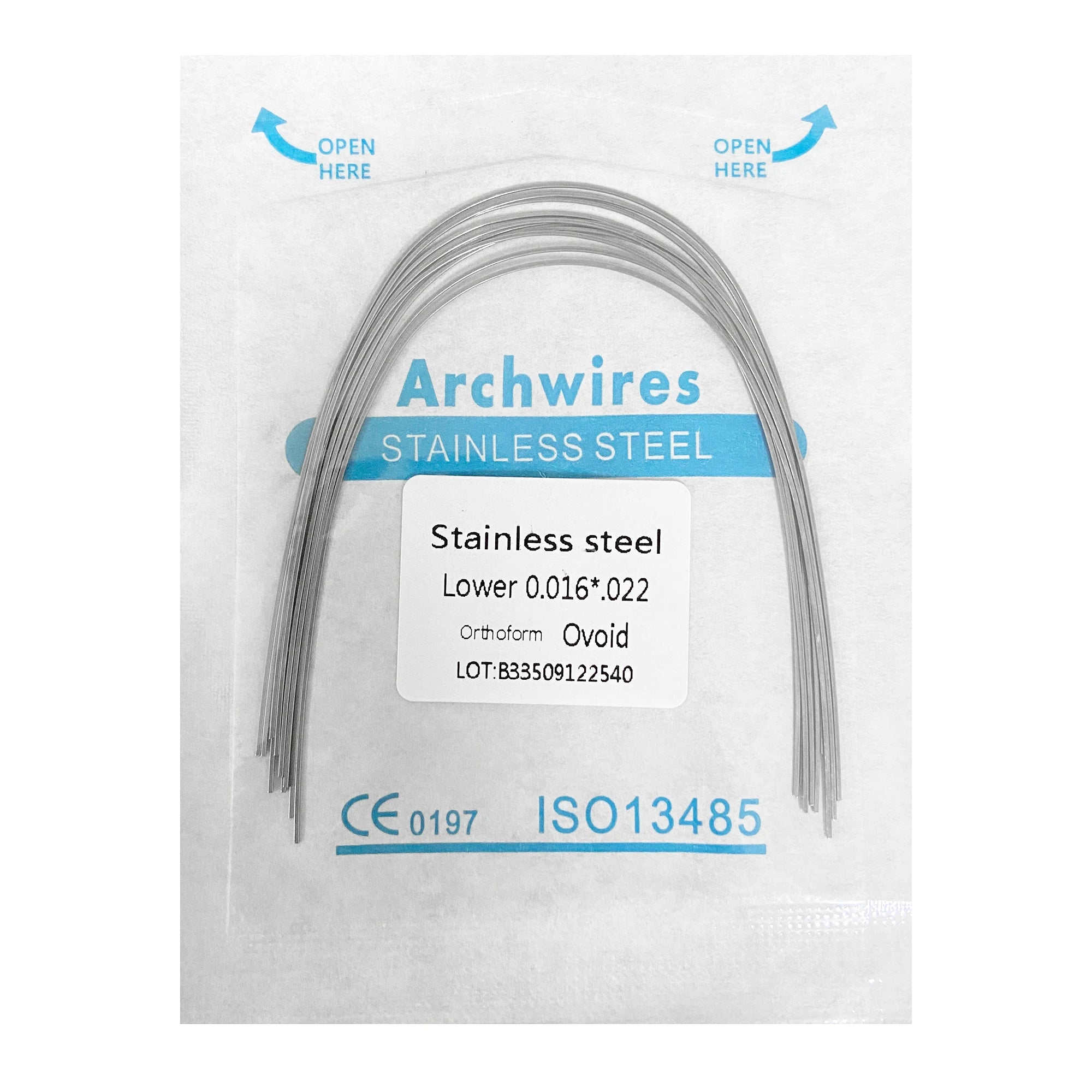 10pcs/bag Dental Orthodontic ArchWire Ti-Mo Alloy Archwire Natural Rect Upper Lower TMABeta Titanium Molybdenum Dentist Material