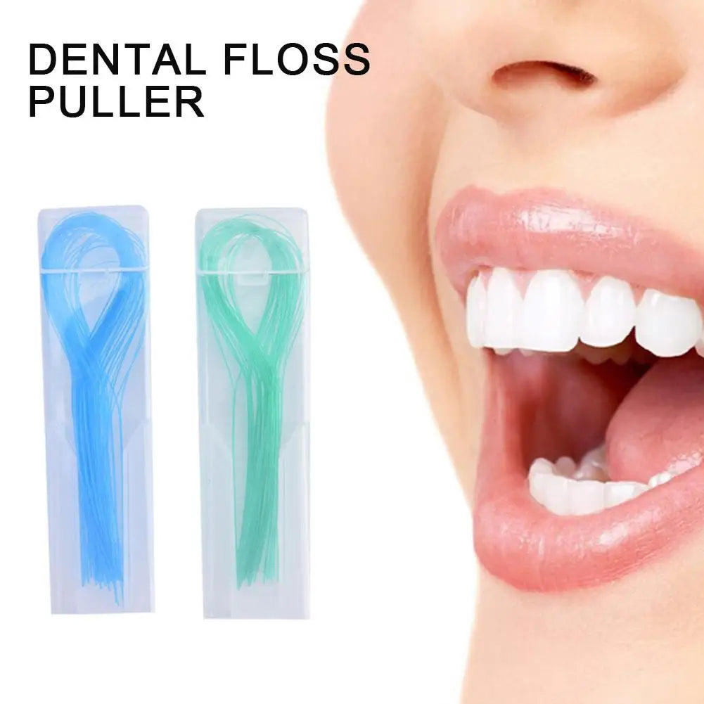 Dental Floss Threaders Needle Tooth Brackets Wire Holders Between Orthodontic Bridges Traction Braces Dentist Oral Cleaning Tool