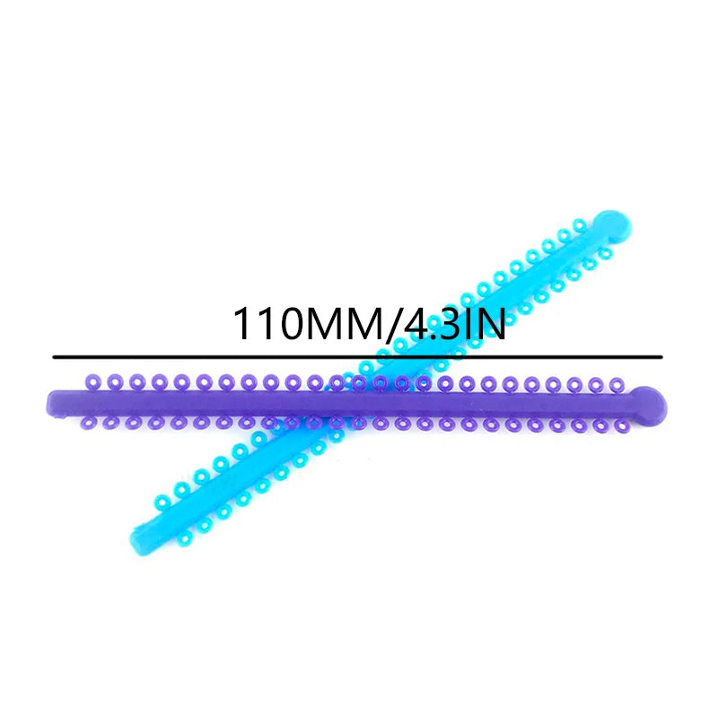 1000Ties/20 Sticks Dental Orthodontic Elastic Ligature Ties Mix Colors Bands for Brackets Braces Orthodontics Treatment
