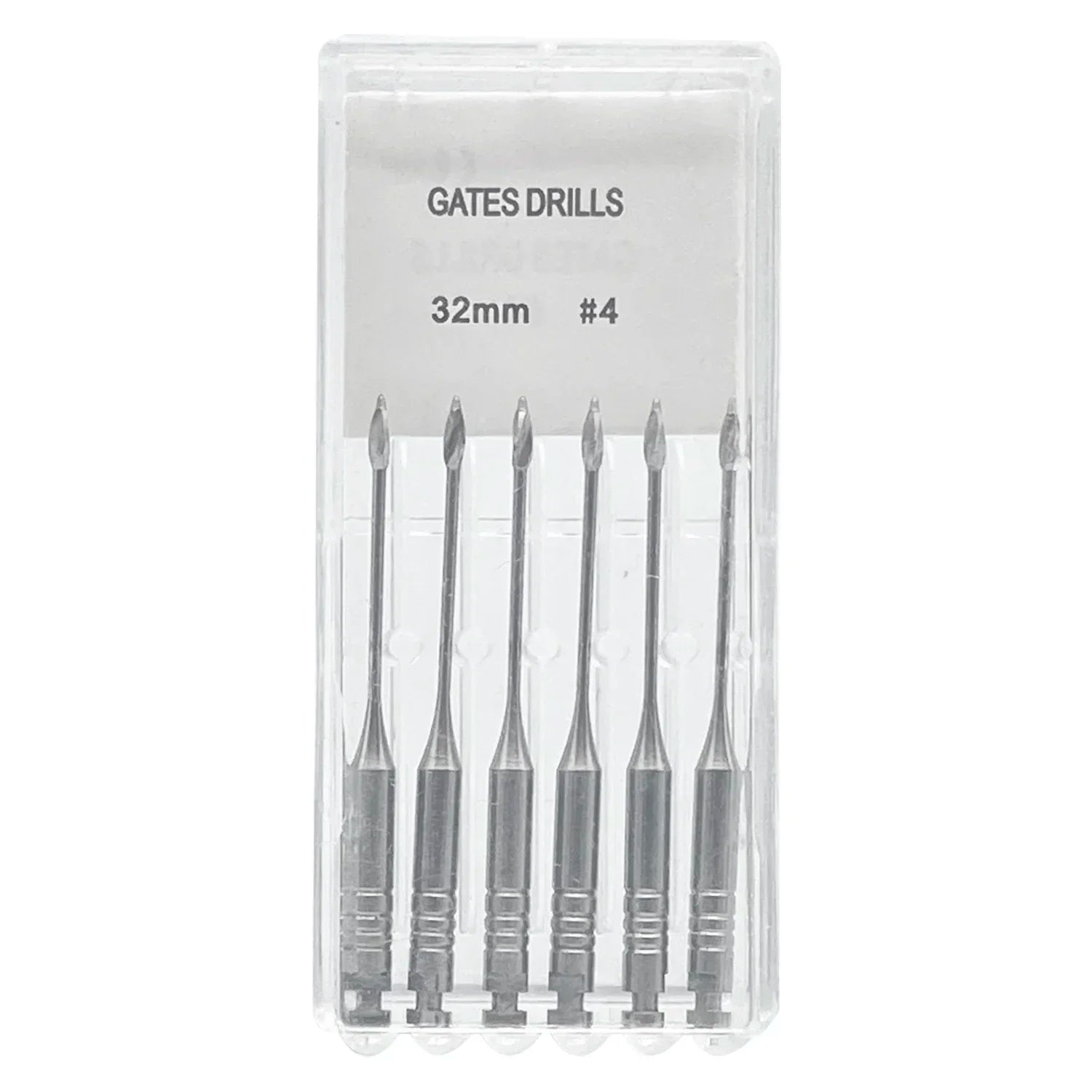 6Pcs/Pack Dental Endodontic Peeso Reamer Gates Drill Glidden Rotary 28mm 32mm Engine Use Stainless Steel Endo Files #1-6 Dentist