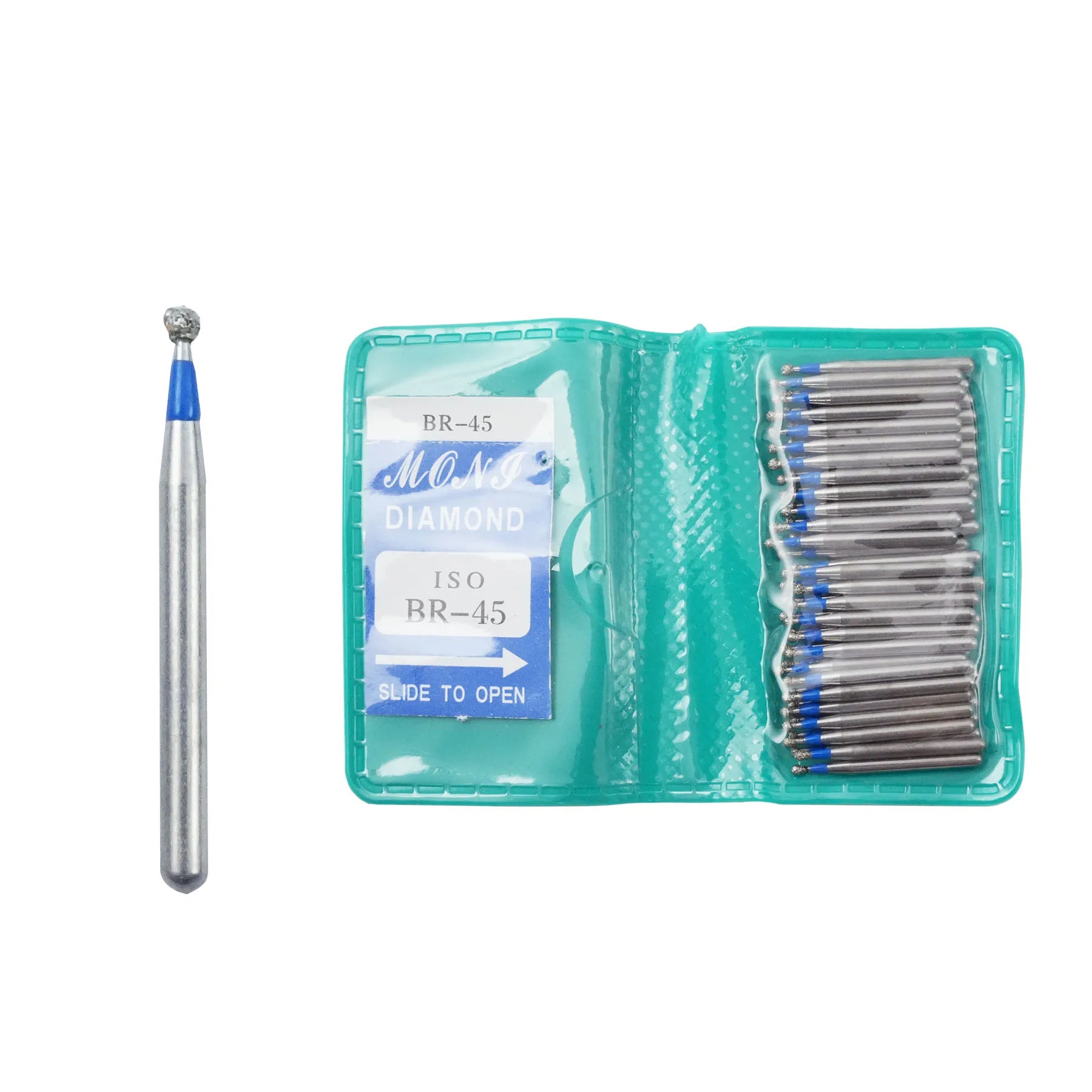 50Pcs/Bag Dental Diamond High Speed Burs for Polishing Smoothing 1.6MM High Quality Polishing Drill Dental Tools Odontología