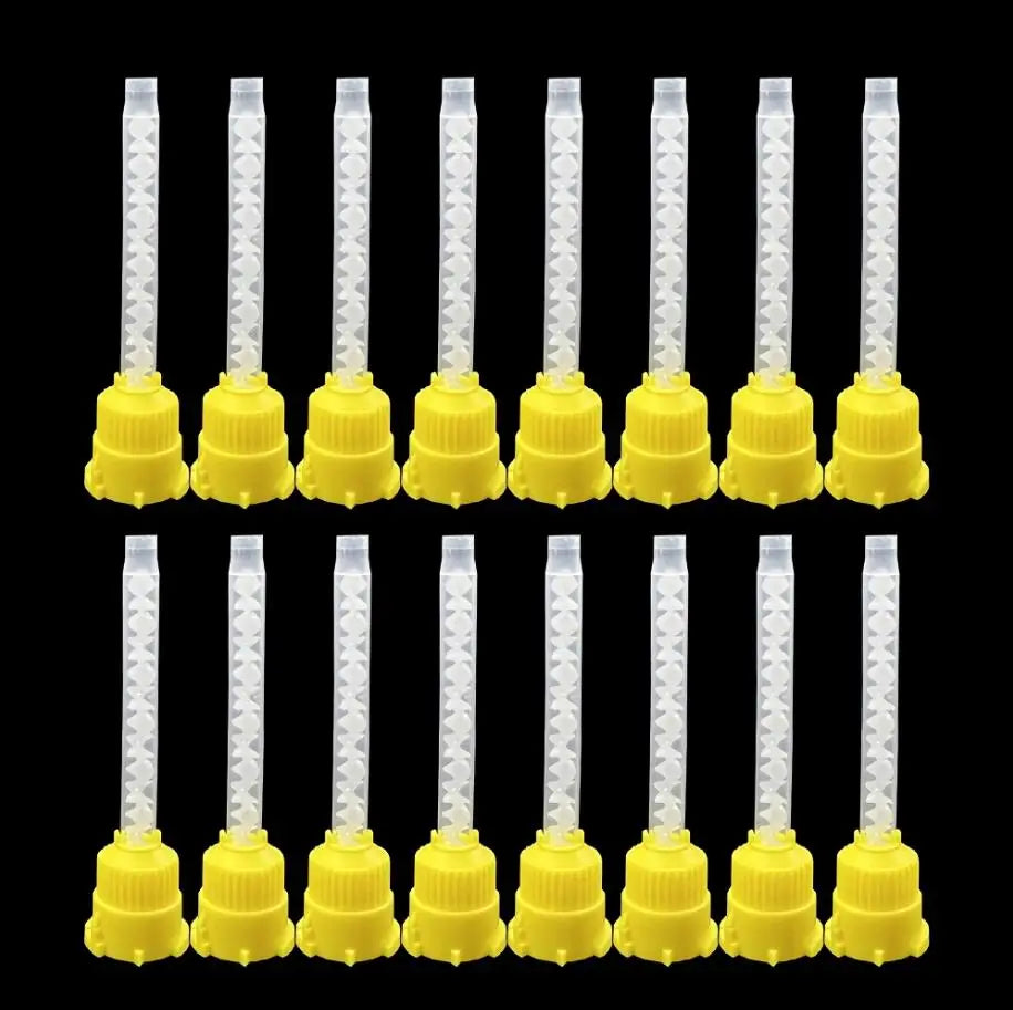 100/50pcs Dental Materials Dentistry Silicone Rubber Conveying Mixing Head Disposable Impression Nozzles Mixing Tips Mixing Tube