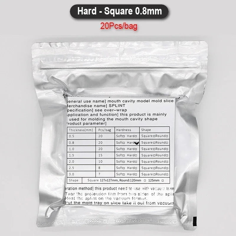 Dental Mouth Cavity Mould Slice Orthodontic Denture Model Mold Splint Soft/Hard Thermoforming Retainer Vacuum Forming Film Sheet