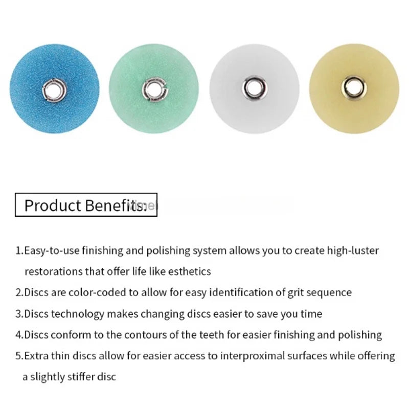 40pcs Or 80pcs/Box Dental Composite Polishing Disc Gross Reduction Contouring Mandrel Stripes Set