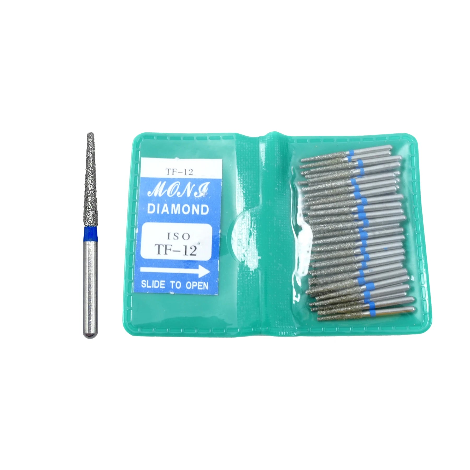 50Pcs/Bag Dental Diamond High Speed Burs for Polishing Smoothing 1.6MM High Quality Polishing Drill Dental Tools Odontología