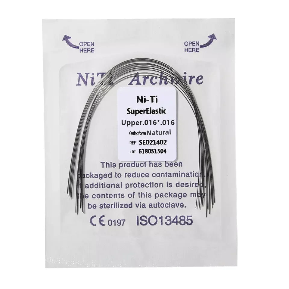 10 Pcs /1Pack Dental Orthodontic Niti Archwires Natural Form Super Elastic Round Rectangular Arch Wires for Braces Dentist Accessories