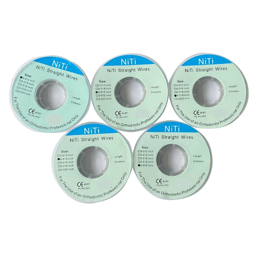 Dental Arch Dental Orthodontic Wire Niti STRAIGHT WIRES 0.012/0.014/0.016/0.018/0.020inch Length 5M Dentistry Tools