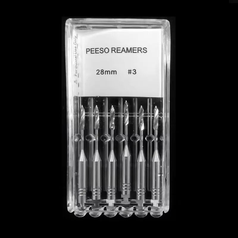 6Pcs/Pack Dental Endodontic Peeso Reamer Gates Drill Glidden Rotary 28mm 32mm Engine Use Stainless Steel Endo Files #1-6 Dentist