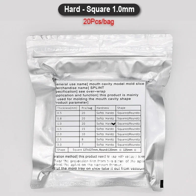 Dental Mouth Cavity Mould Slice Orthodontic Denture Model Mold Splint Soft/Hard Thermoforming Retainer Vacuum Forming Film Sheet