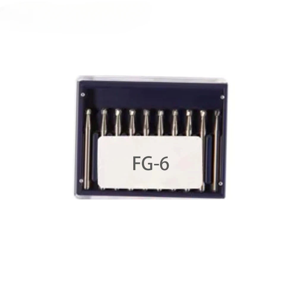 10Pcs/Box Dental Tungsten Carbide Burs Ball Round Head FG Series for High Speed Handpiece Dia.1.6mm Length 19mm FG330 FG169L FG1