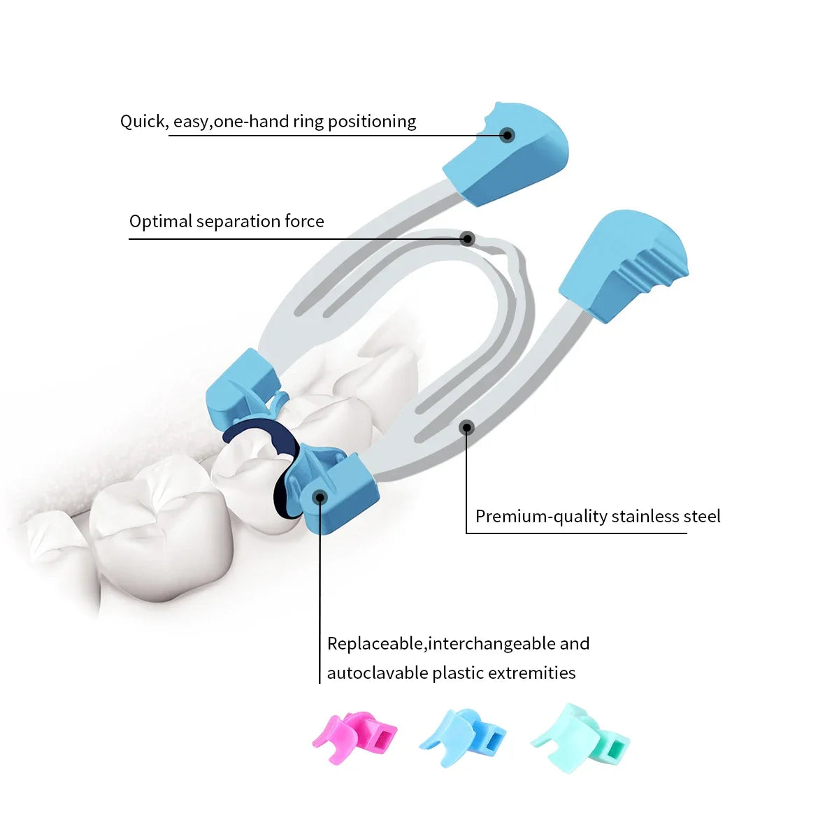 Dental Matrix Sectional Contoured Matrices Clamps Wedges Metal Spring Clip Rings Dentist Tools Dental Lab Instrument