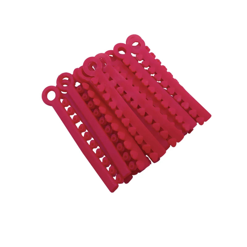 20 Sticks Dental Ligature Ties Orthodontic Elastic Bands Ring Cartoon Star Heart Flower Smiley for Dentistry Archwires Tool