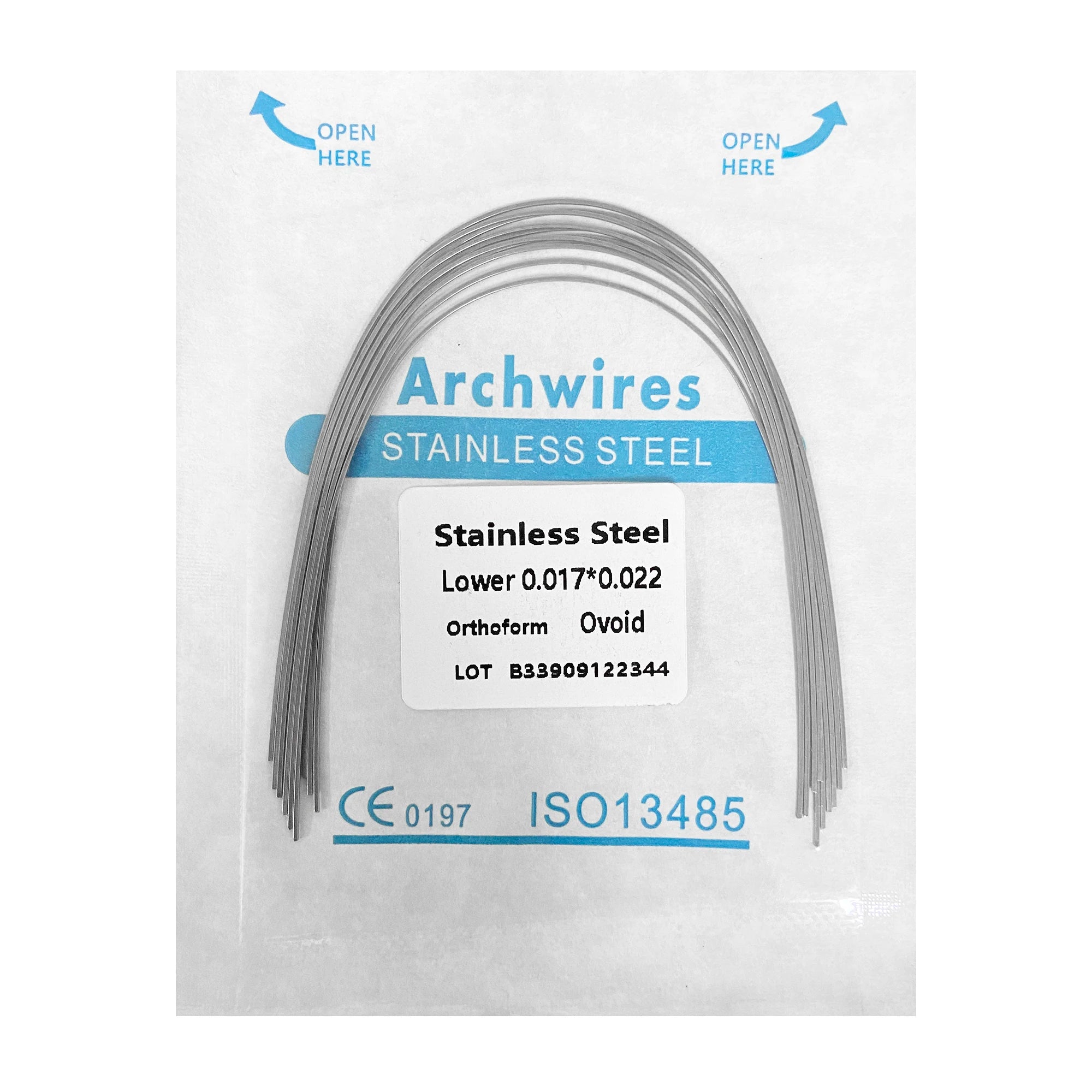 10pcs/bag Dental Orthodontic ArchWire Ti-Mo Alloy Archwire Natural Rect Upper Lower TMABeta Titanium Molybdenum Dentist Material