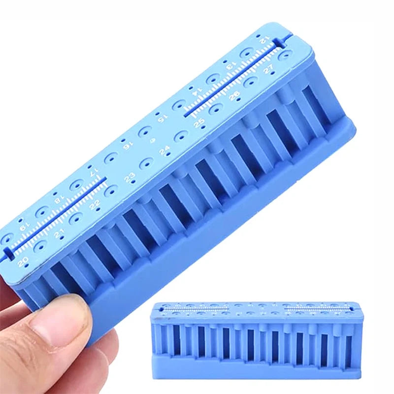 Dental Endo Files Measuring Block with Ruler Endodontic Instrument Autoclavable Block Dentist Instrument Holder Dental Tools