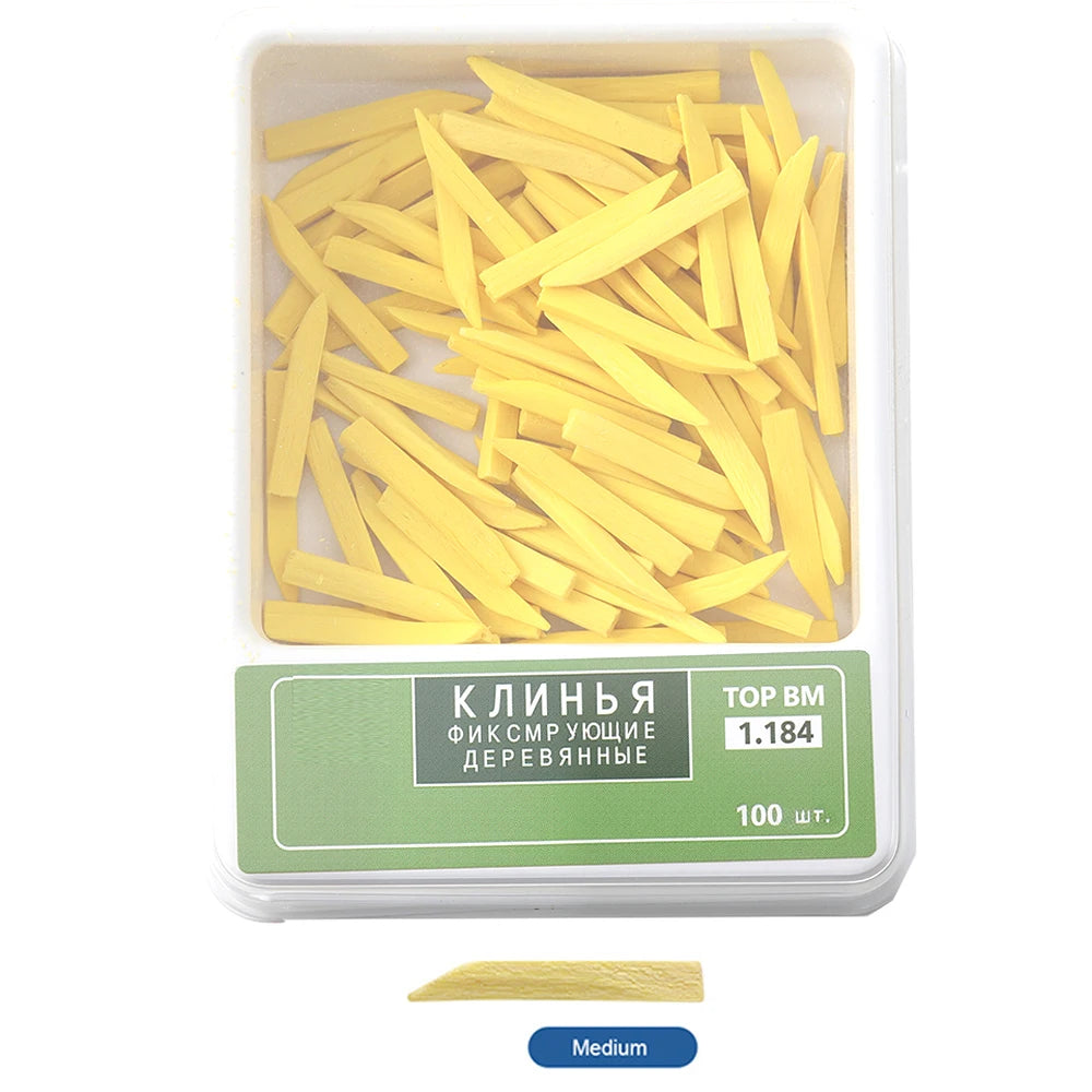 100PCS/BOX  Azdent Dental Wedges Composite  Wooden Wedges Matrix Matrices Dam Composite Tooth Seperator Tools