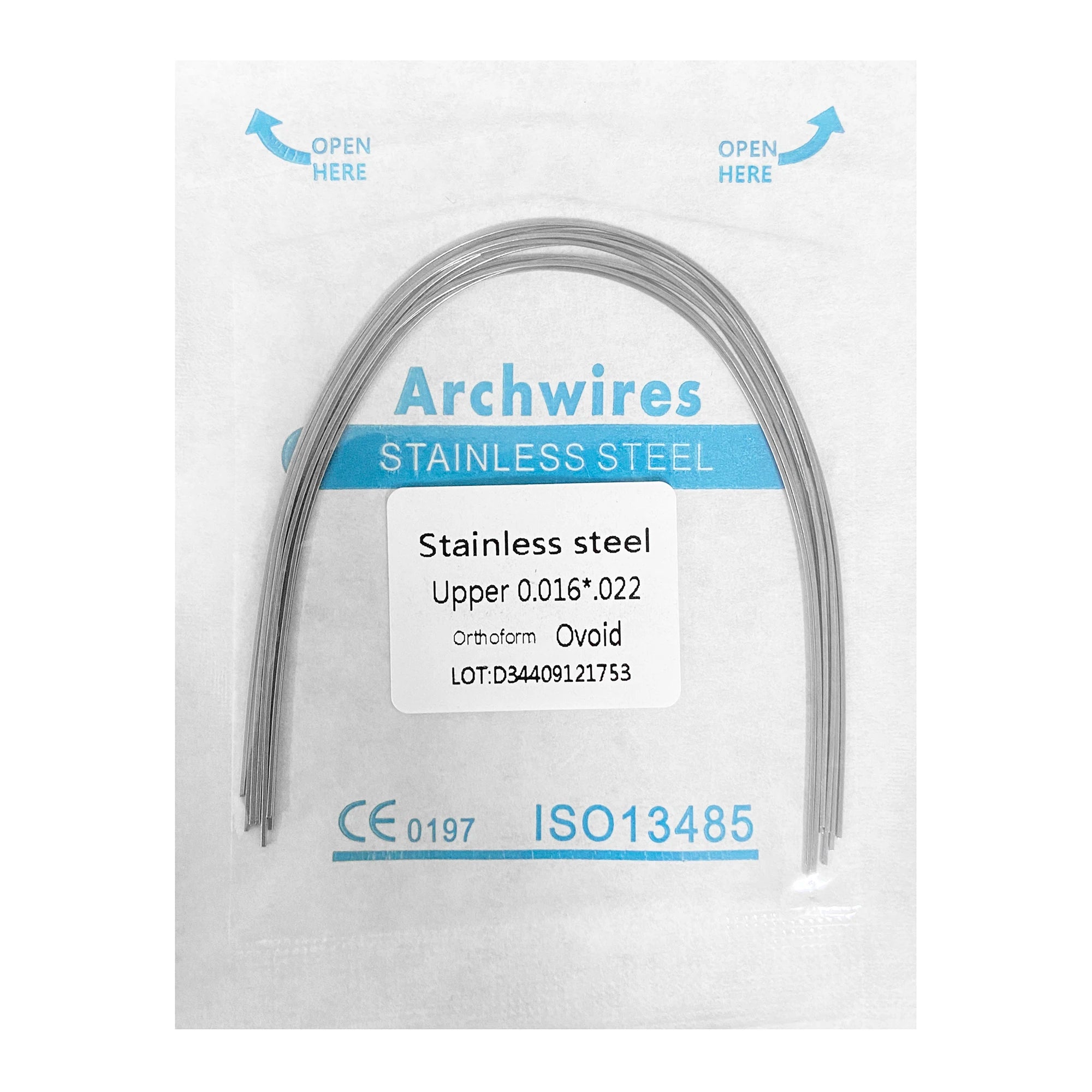 10pcs/bag Dental Orthodontic ArchWire Ti-Mo Alloy Archwire Natural Rect Upper Lower TMABeta Titanium Molybdenum Dentist Material