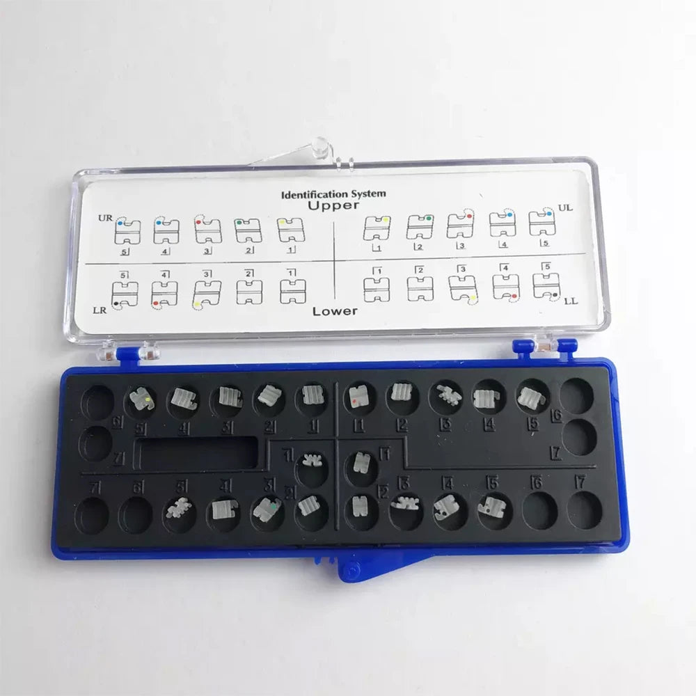 PIORPOY 20Pcs/Set Ceramic Dental Brackets Braces Monoblock Roth MBT 0.022 Hooks 3 4 5 Ortodoncia Braces Dentist Product